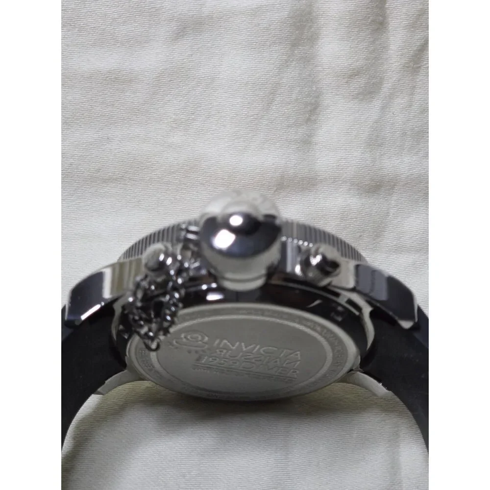 Men's Invicta Russian Diver Watch – Red Dial, Upgraded Black FKM Rubber Strap